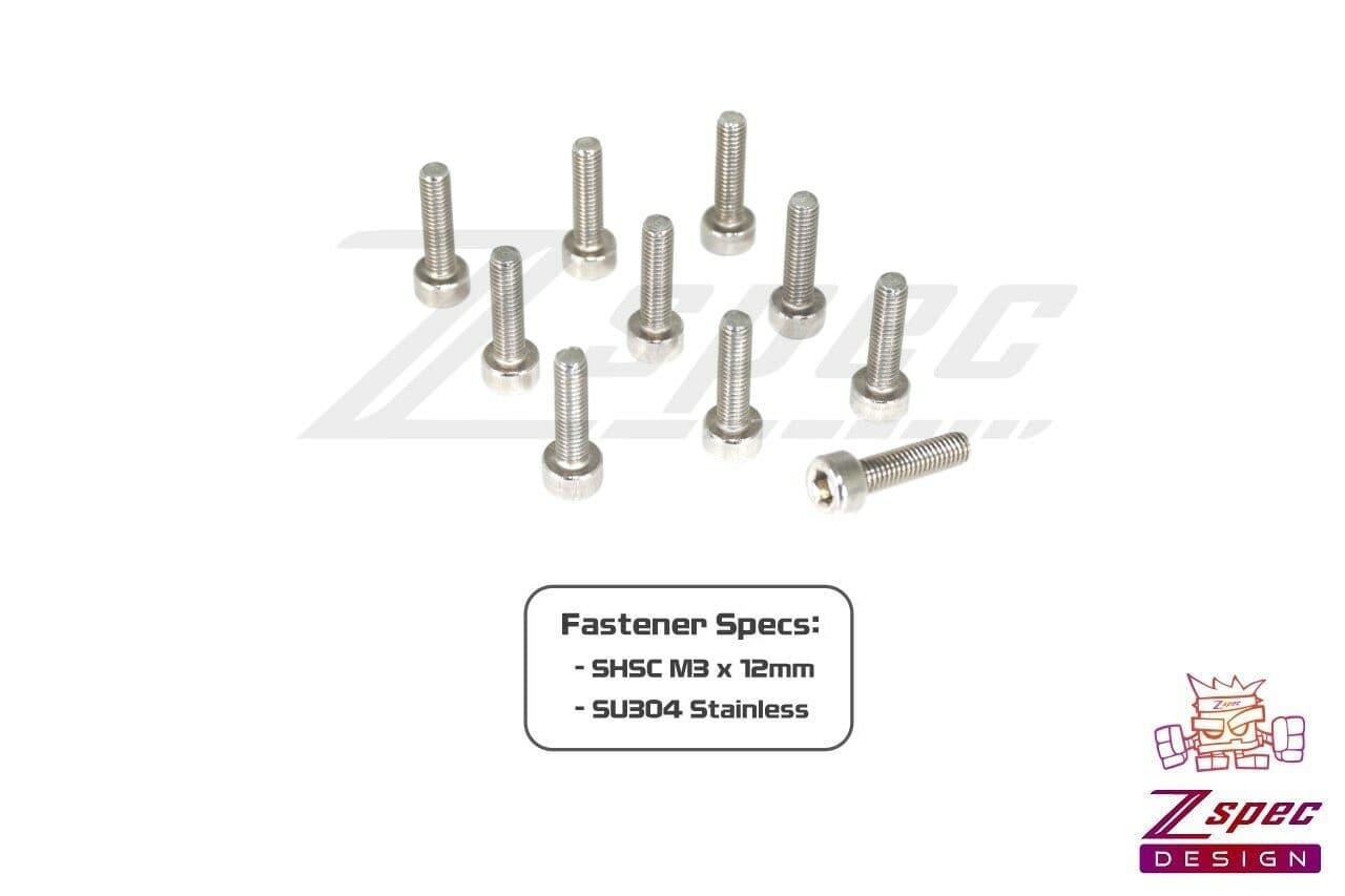 ZSPEC M3-0.5x12mm Fasteners, SHSC, Stainless SUS304, 10-Pack - Howling Moto