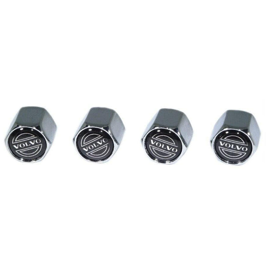 Chrome Valve Stem Tire Caps, Style: Volvo - Howling Moto