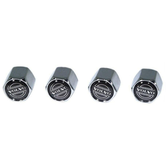 Chrome Valve Stem Tire Caps, Style: Volvo - Howling Moto