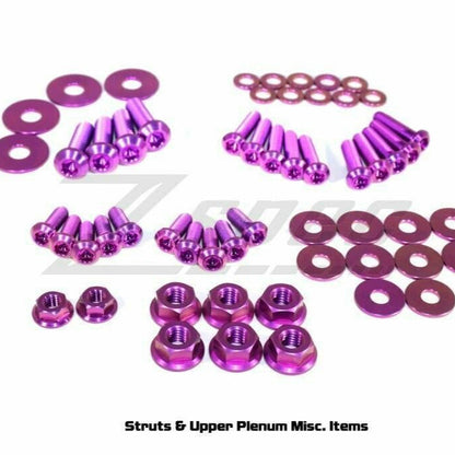 ZSPEC Stage-2 Dress Up Bolts®/Fastener Kit for '03-'08 Nissan 350z DE & HR, Titanium - Howling Moto