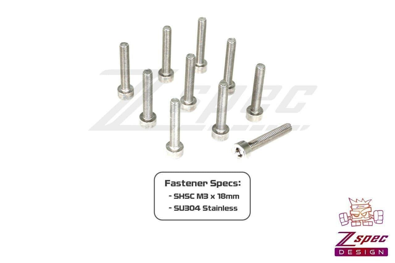 ZSPEC M3-0.5x18mm Fasteners, SHSC, Stainless SUS304, 10-Pack - Howling Moto