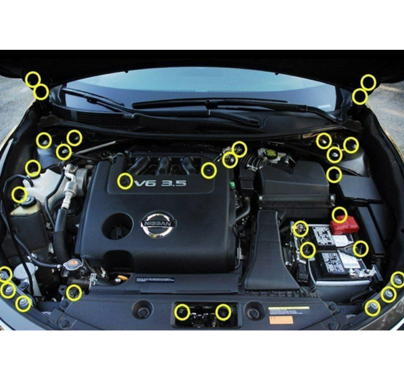 ZSPEC Stage-3 Dress Up Bolts® Fastener Kit for '07-12 Nissan Altima, Stainless & Billet - Howling Moto