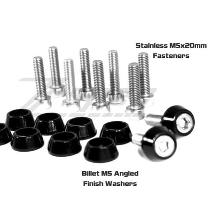 ZSPEC SHSC M5x20mm Bolts w/Angled Finish Washers, Stainless & Billet, Sold as 10-Pack - Howling Moto
