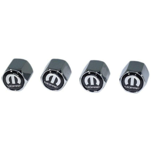 Chrome Valve Stem Tire Caps, Style: MOPAR - Howling Moto