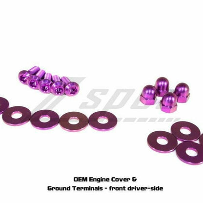 ZSPEC Stage-2 Dress Up Bolts®/Fastener Kit for '03-'08 Nissan 350z DE & HR, Titanium - Howling Moto