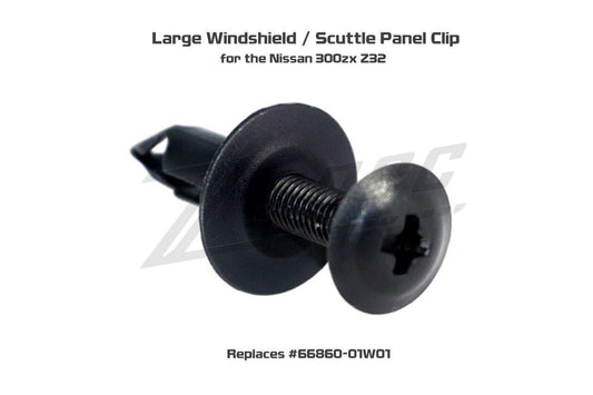 ZSPEC OEM-Style Cowl/Scuttle Panel Plastic Clip, Larger Round, for 90-96 Nissan 300zx - Howling Moto
