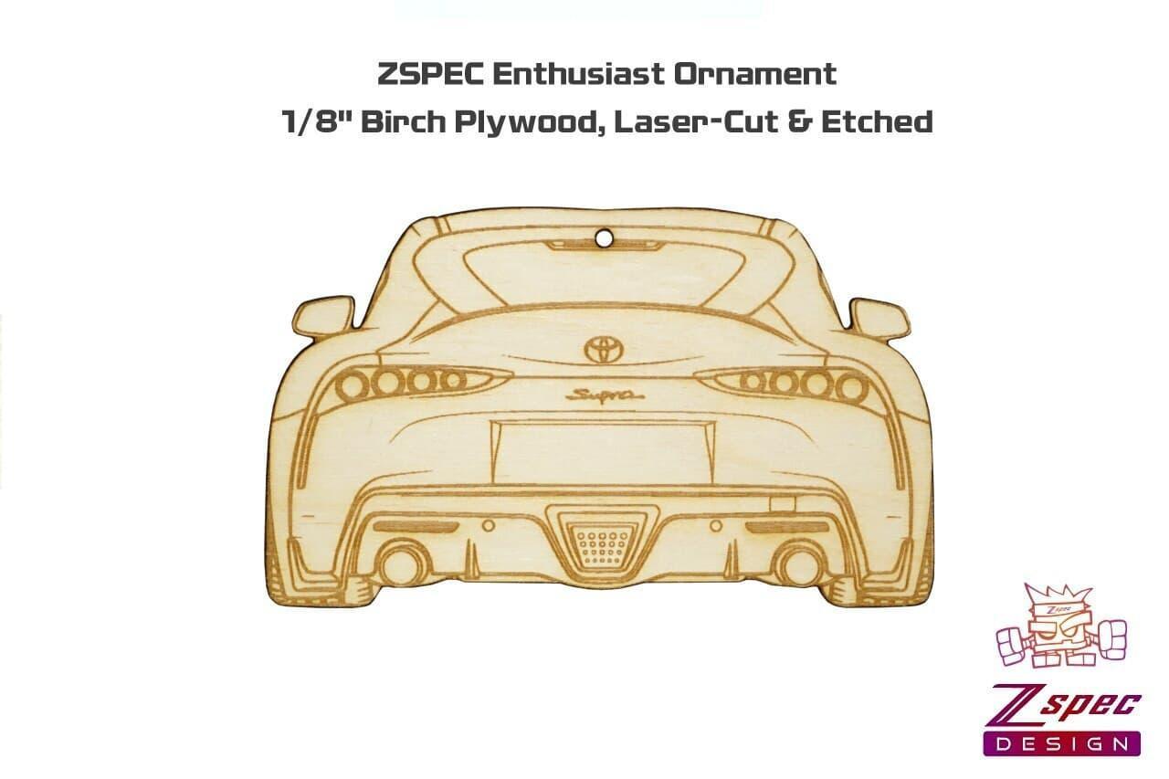 ZSPEC Laser-Engraved Wood Ornament, Style: Toyota Supra MK5, Birch - Howling Moto