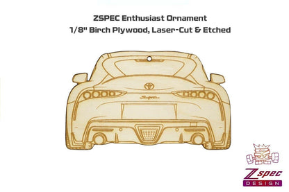 ZSPEC Laser-Engraved Wood Ornament, Style: Toyota Supra MK5, Birch - Howling Moto