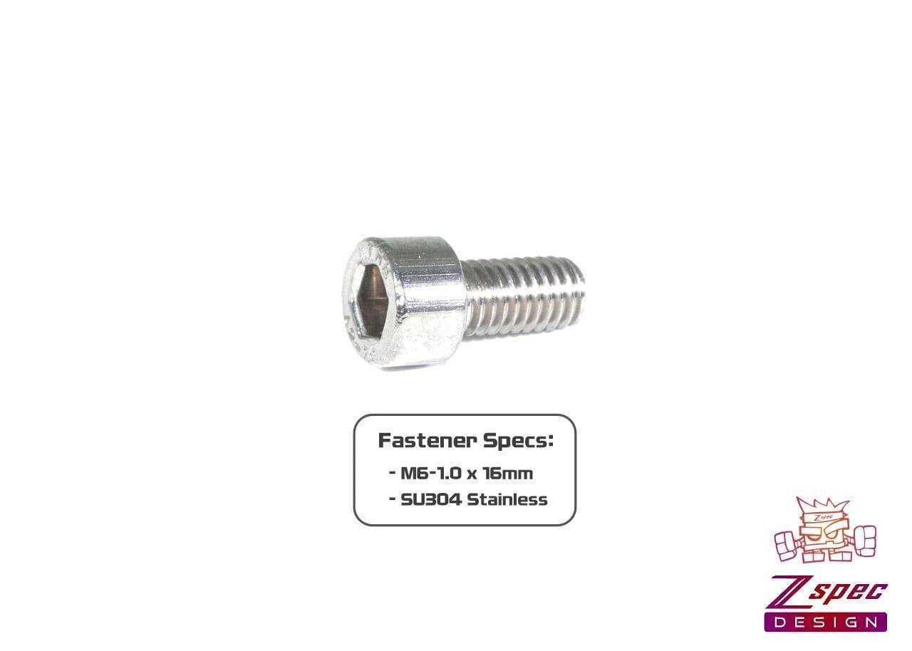ZSPEC M6-1.0x16mm Socket-Cap SHSC Fasteners, SUS304 Stainless, 10-Pack - Howling Moto