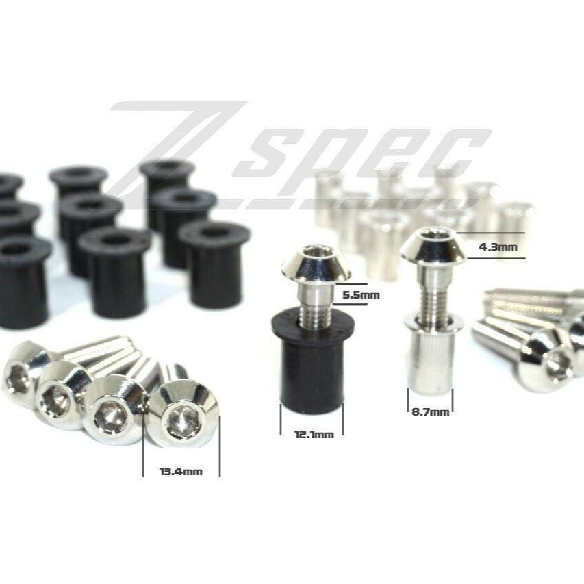 ZSPEC M6x25mm Titanium Shank/Shoulder Bolts, Well or Rivet Nuts, 10-Pack - Howling Moto