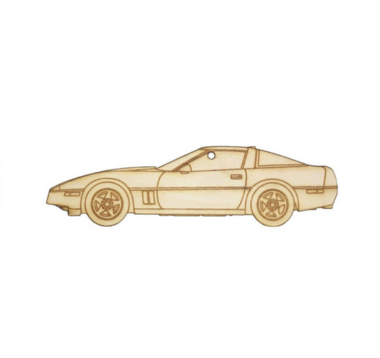 ZSPEC Laser-Engraved Wood Ornament, Style: Corvette C4, Birch - Howling Moto