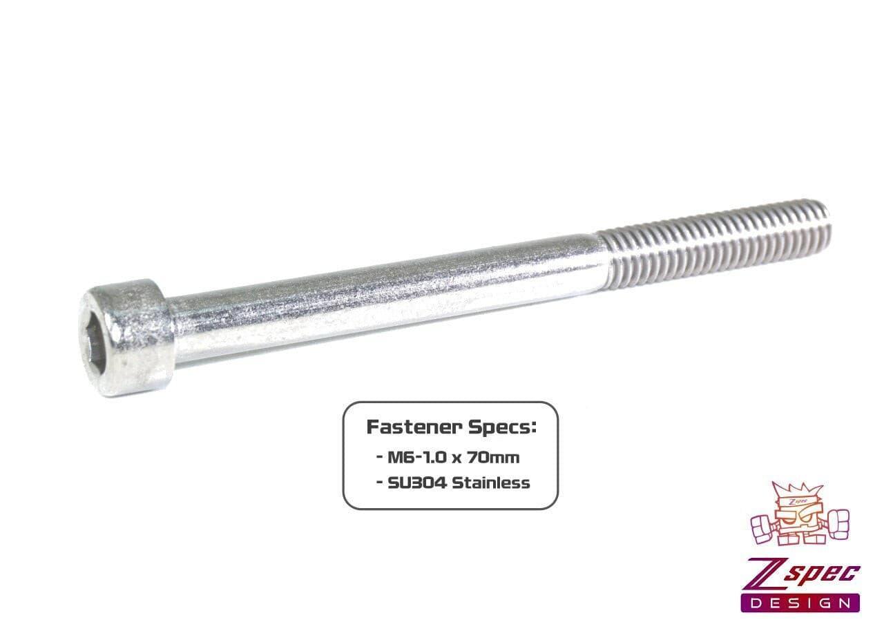 ZSPEC M6-1.0x70mm Socket-Cap SHSC Fasteners, Stainless, 10-Pack - Howling Moto