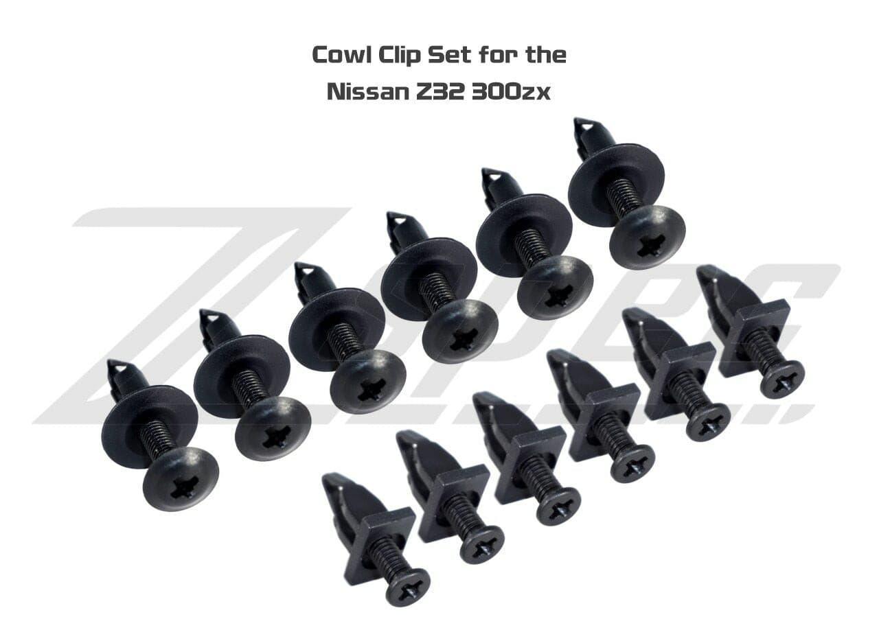 ZSPEC OEM-Style Cowl/Scuttle Panel Plastic Clip Set for '90-96 Nissan 300zx Z32 - Howling Moto