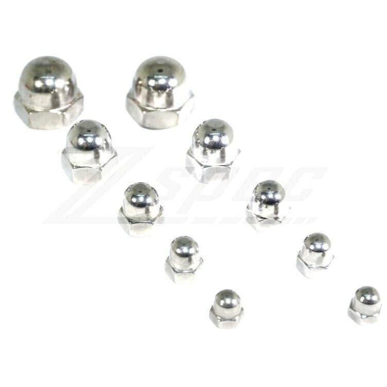 ZSPEC M10-1.5 Acorn Nuts, SUS304 Stainless Steel, 10-Pack - Howling Moto
