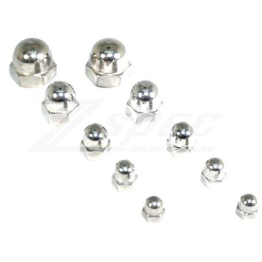 ZSPEC M10-1.5 Acorn Nuts, SUS304 Stainless Steel, 10-Pack - Howling Moto