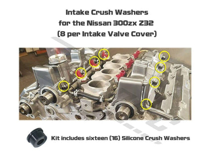 ZSPEC Intake Valve Covers Silicone Crush Washers for '90-99 Z32 300zx, 16-Pack - Howling Moto