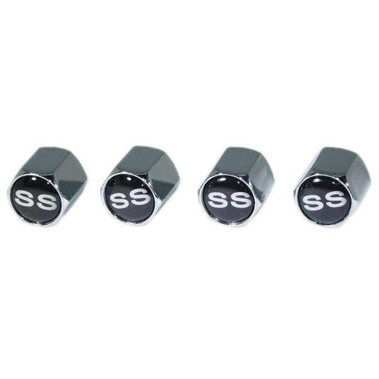 Chrome Valve Stem Tire Caps, Style: GM SS-Style - Howling Moto