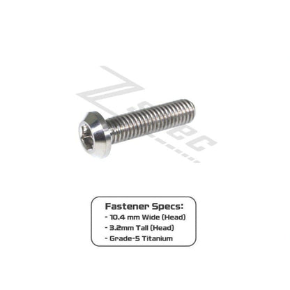 ZSPEC M6-1.0x24mm Dress Up Bolt® Fastener, Angled Head, Titanium Grade-5, Per Each - Howling Moto