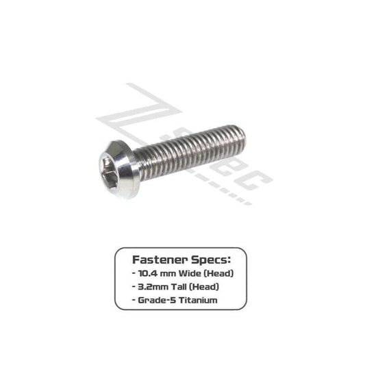 ZSPEC M6-1.0x24mm Dress Up Bolt® Fastener, Angled Head, Titanium Grade-5, Per Each - Howling Moto