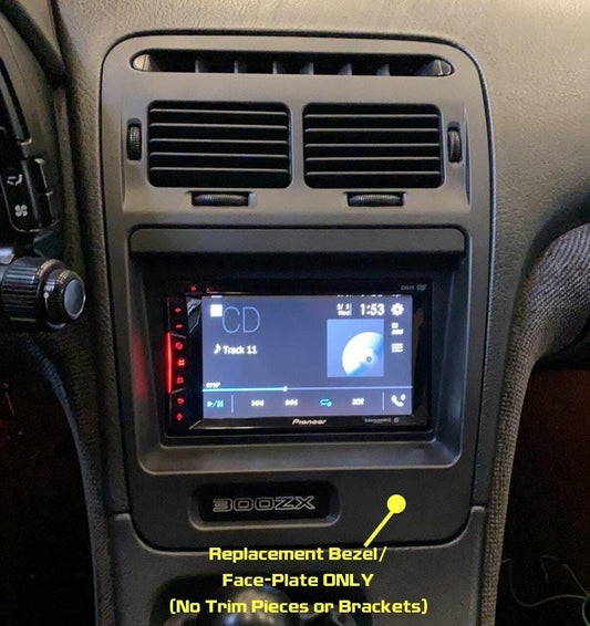 ZSPEC LHD Double-Din Radio Bezel Face-Plate for Nissan Z32 300zx, Bezel-ONLY - Howling Moto