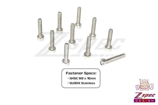 ZSPEC M3-0.5x16mm Fasteners, SHSC, Stainless SUS304, 10-Pack - Howling Moto