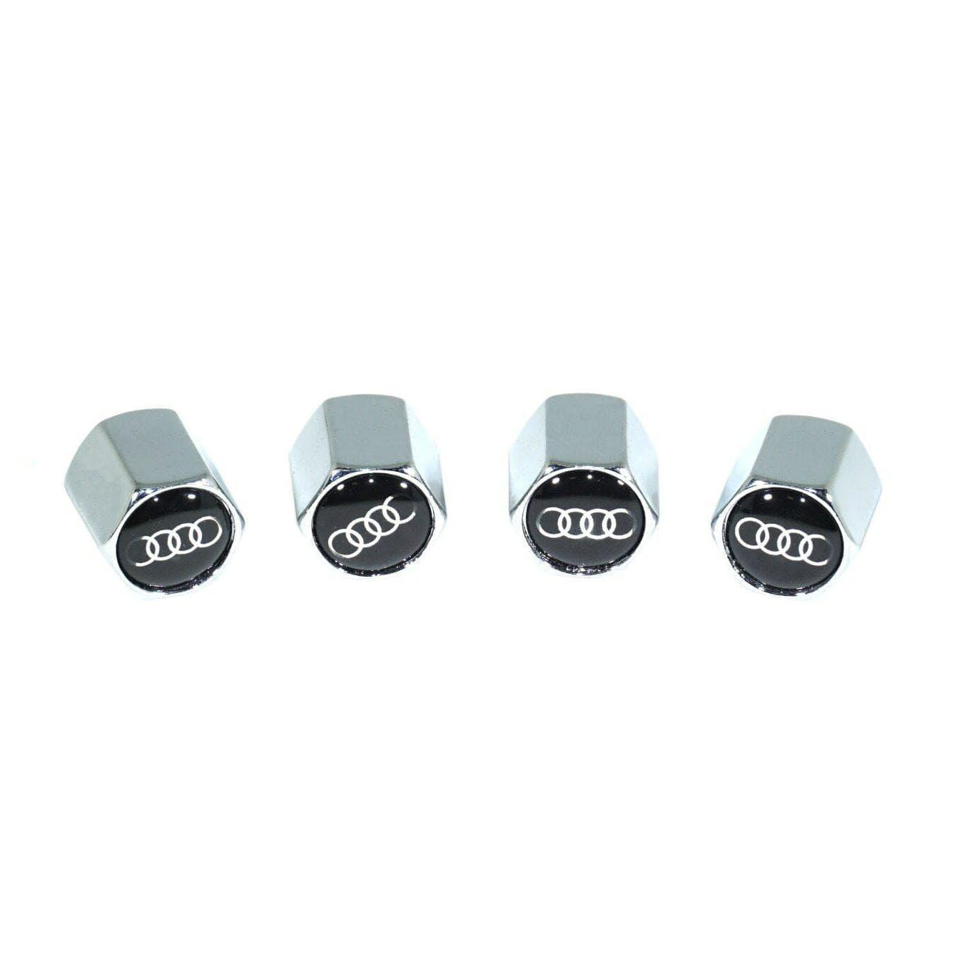 Chrome Valve Stem Tire Caps, Style: AUDI - Howling Moto