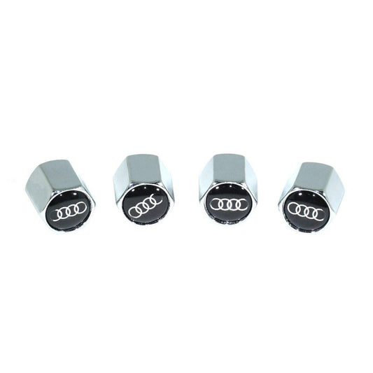 Chrome Valve Stem Tire Caps, Style: AUDI - Howling Moto