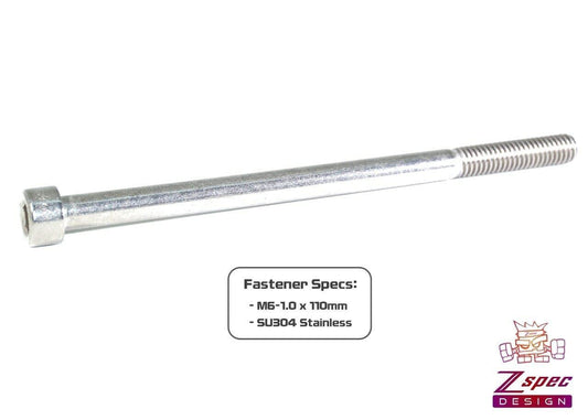 ZSPEC M6-1.0x110mm Socket-Cap SHSC Fasteners, Stainless, 10-Pack - Howling Moto