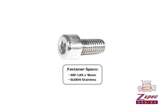 ZSPEC M8-1.25x16mm Socket-Cap SHSC Fasteners, Stainless, 10-Pack - Howling Moto