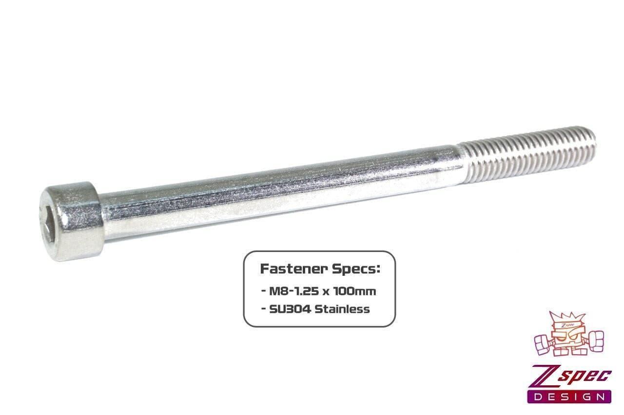 ZSPEC M8-1.25x100mm Socket-Cap SHSC Fasteners, Stainless, 10-Pack - Howling Moto