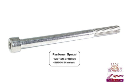 ZSPEC M8-1.25x100mm Socket-Cap SHSC Fasteners, Stainless, 10-Pack - Howling Moto