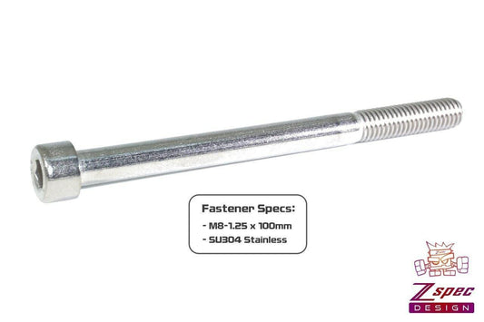 ZSPEC M8-1.25x100mm Socket-Cap SHSC Fasteners, Stainless, 10-Pack - Howling Moto