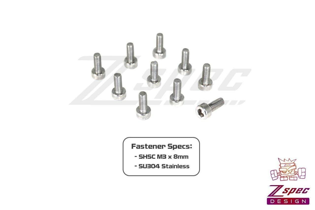 ZSPEC M3-0.5x8mm Fasteners, SHSC, Stainless SUS304, 10-Pack - Howling Moto