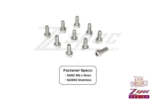 ZSPEC M3-0.5x8mm Fasteners, SHSC, Stainless SUS304, 10-Pack - Howling Moto