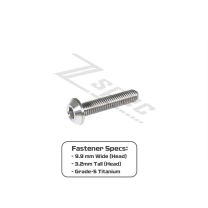 ZSPEC M5-0.8x25mm Dress Up Bolt® Fastener, Angled Head, Titanium Grade-5, Per Each - Howling Moto