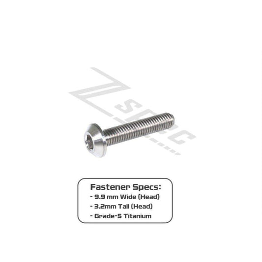 ZSPEC M5-0.8x25mm Dress Up Bolt® Fastener, Angled Head, Titanium Grade-5, Per Each - Howling Moto