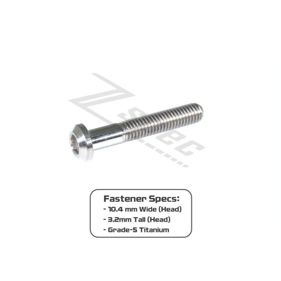 ZSPEC M6-1.0x35mm Dress Up Bolt® Fastener, Angled Head, Titanium Grade-5, Per Each - Howling Moto
