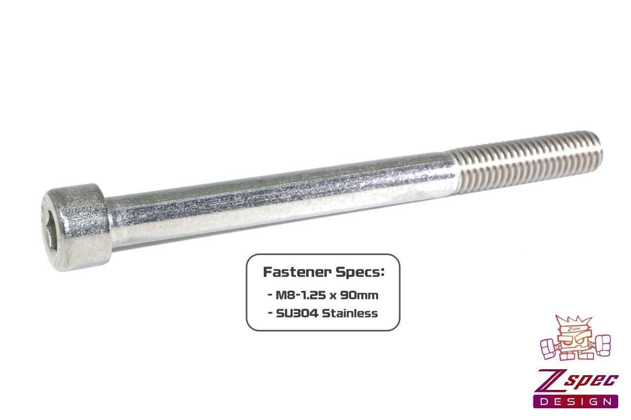 ZSPEC M8-1.25x90mm Socket-Cap SHSC Fasteners, Stainless, 10-Pack - Howling Moto