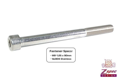 ZSPEC M8-1.25x90mm Socket-Cap SHSC Fasteners, Stainless, 10-Pack - Howling Moto