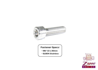 ZSPEC M6-1.0x20mm Socket-Head SHSC Fasteners, SUS304 Stainless, 10-Pack - Howling Moto