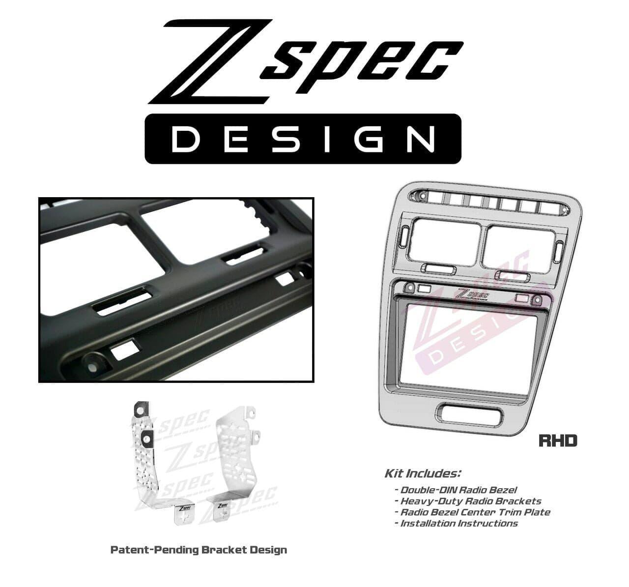 ZSPEC RHD Double-Din Radio Bezel w/Brackets for '90-99 Nissan Z32 300zx - Howling Moto