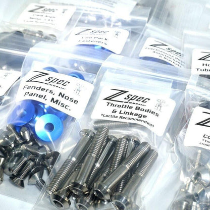 ZSPEC Stage-2 Dress Up Bolts® Kit for Nissan 300zx Z32, Titanium & Billet - Howling Moto
