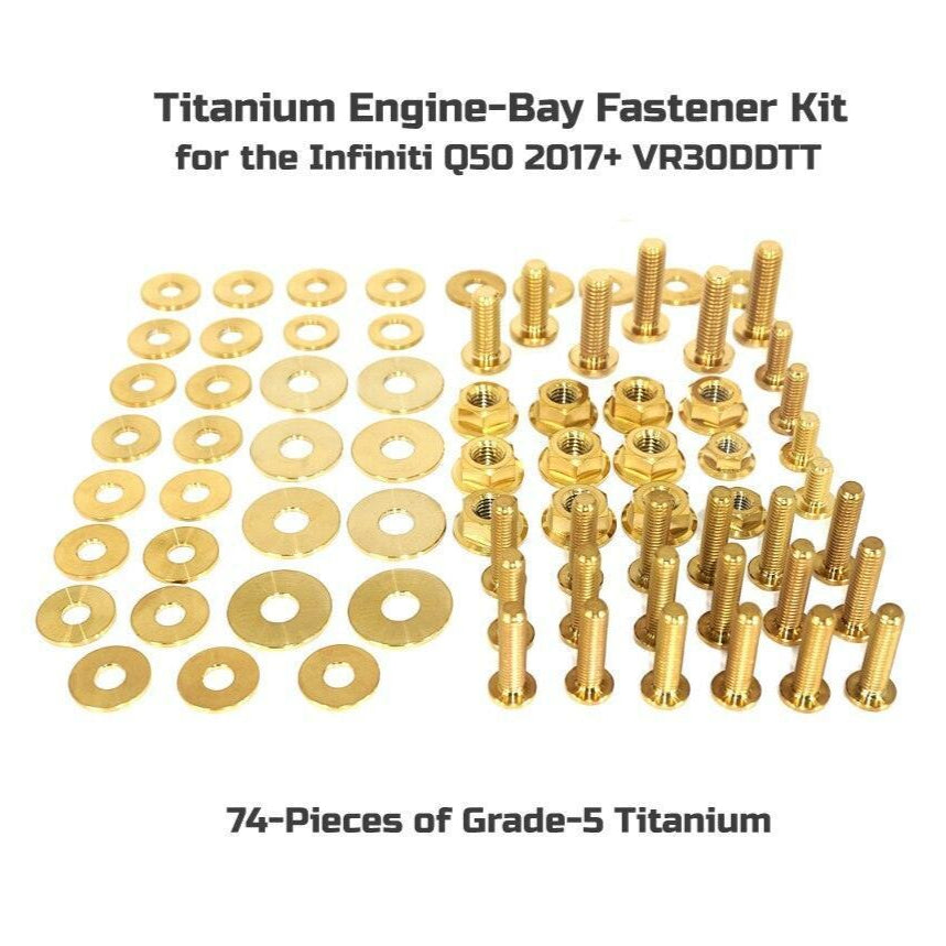 ZSPEC Stage-1 Dress Up Bolts® Fastener Kit for Infiniti Q50/Q60 w/VR30DDTT, Titanium - Howling Moto