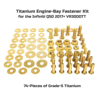 ZSPEC Stage-1 Dress Up Bolts® Fastener Kit for Infiniti Q50/Q60 w/VR30DDTT, Titanium - Howling Moto