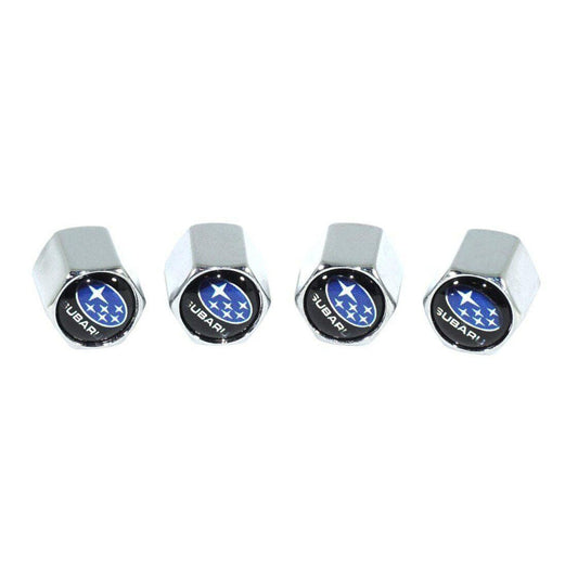 Chrome Valve Stem Tire Caps, Style: SUBARU - Howling Moto