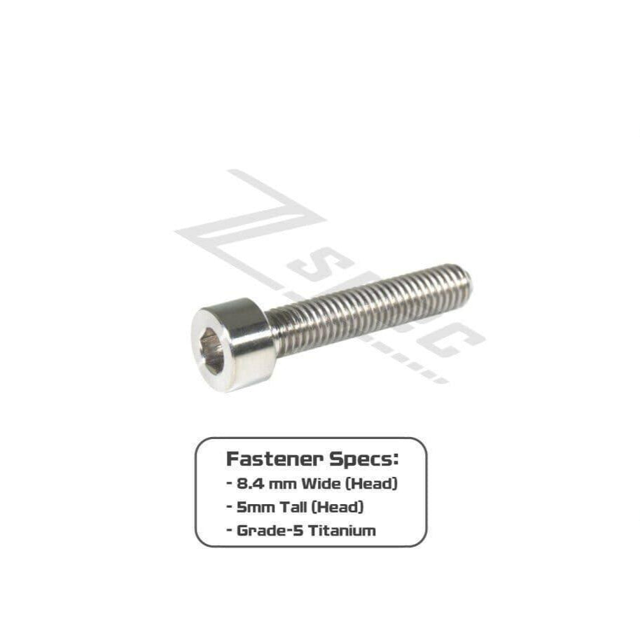ZSPEC M5-0.8x25mm SHSC Fastener/Bolt, Socket Cap, Titanium Grade-5, Per Each - Howling Moto