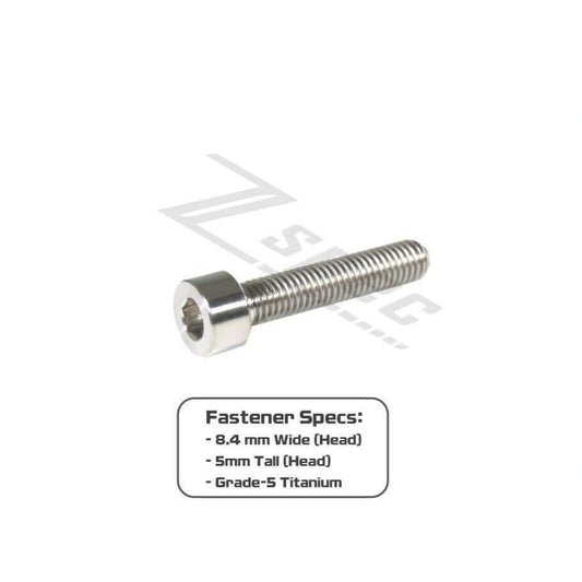 ZSPEC M5-0.8x25mm SHSC Fastener/Bolt, Socket Cap, Titanium Grade-5, Per Each - Howling Moto