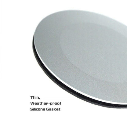 ZSPEC 44mm Rear Wiper Hole-Cover/Cap/Plug, Weatherproof, Billet, Silver Finish - Howling Moto