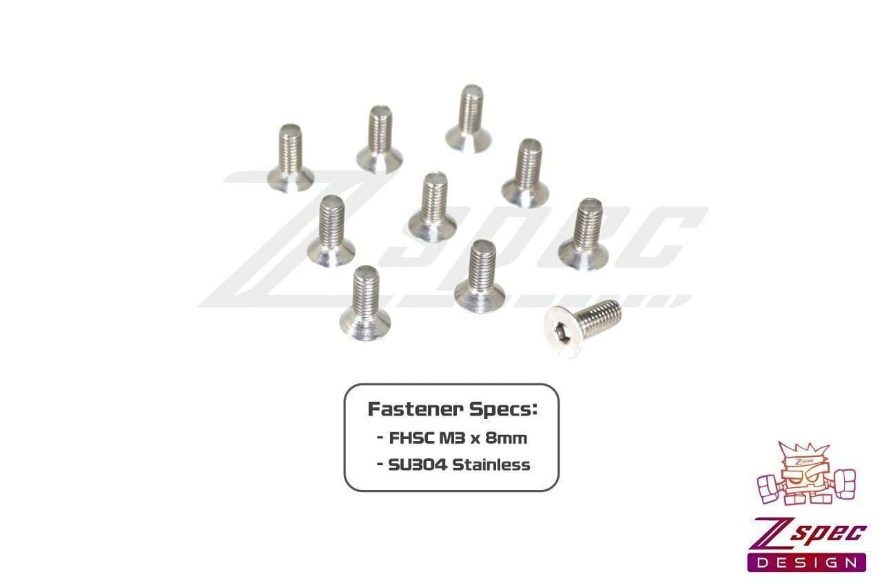 ZSPEC M3-0.5x8mm Fasteners, FHSC, Stainless SUS304, 10-Pack - Howling Moto