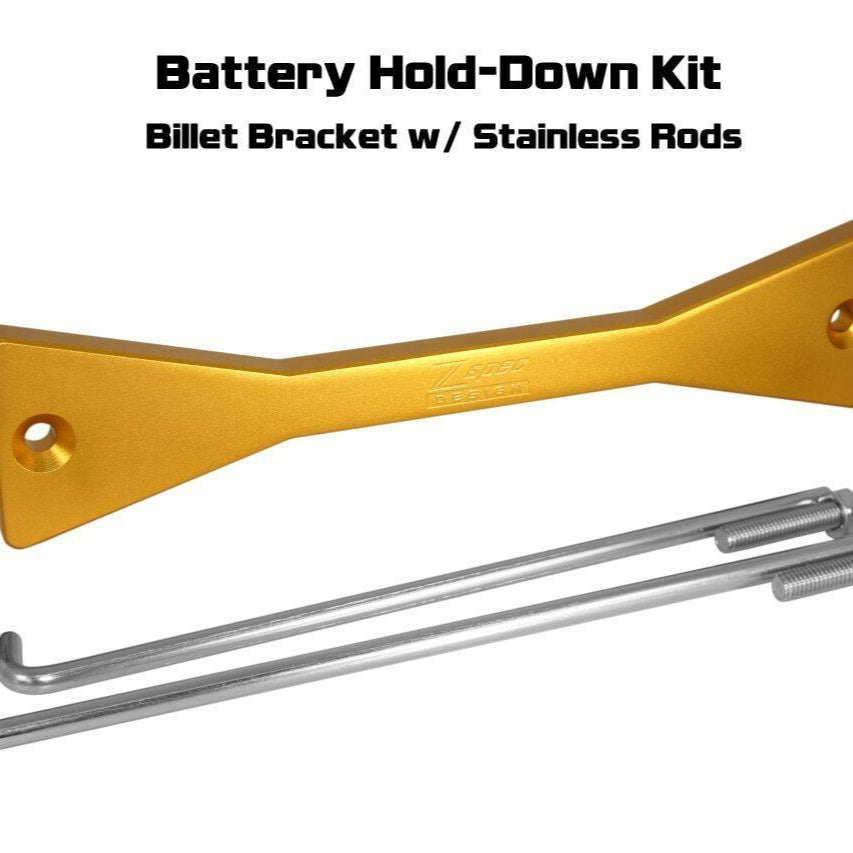 ZSPEC Battery Hold Down/Bracket, Billet Bracket w/ Stainless Hardware - Howling Moto